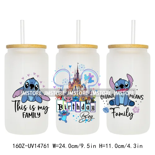 Birthday Cartoon Kids Friendship UV DTF Stickers Ready to Transfer Cup Wrap Custom Labels For Libbey Can Glass Tumblers Mugs