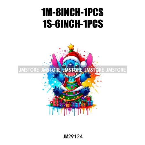 Cartoon Animal Character Merry Christmas Holiday Season Iron On DTF Transfer Stickers Logos Ready To Press For Hoodies