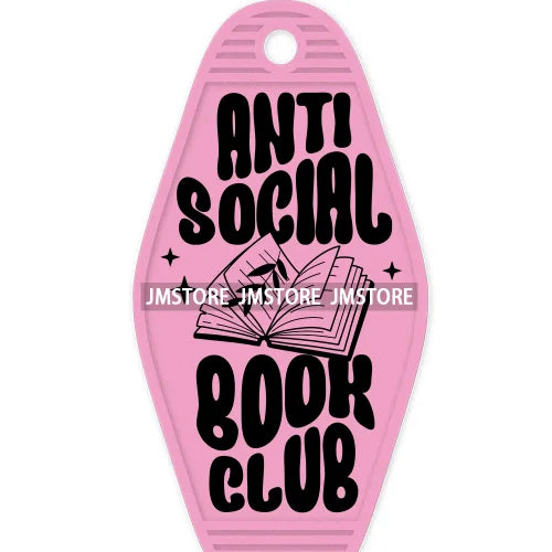 Just One More Chapter Reading Books High Quality WaterProof UV DTF Sticker For Motel Hotel Keychain Book Club