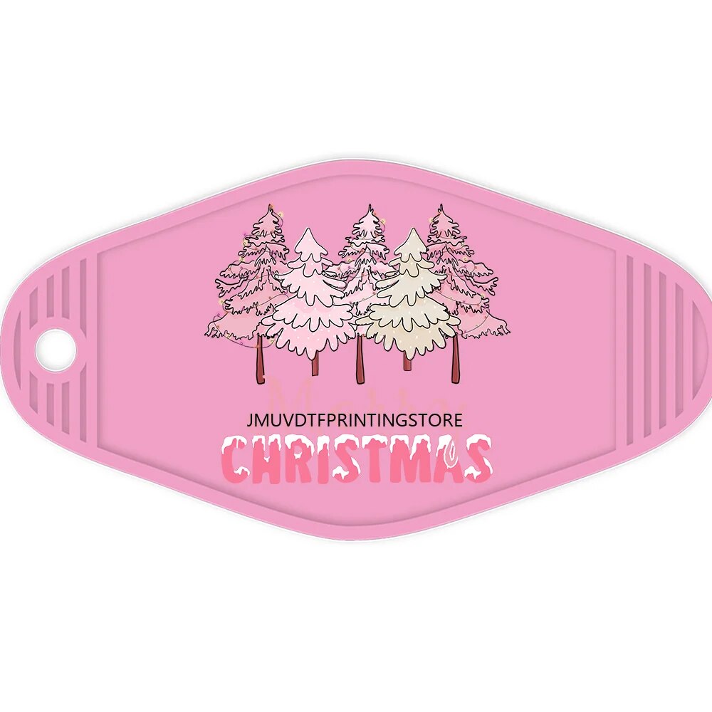 Merry Christmas Gnome High Quality WaterProof UV DTF Sticker For Motel Hotel Keychian Christmas Trees