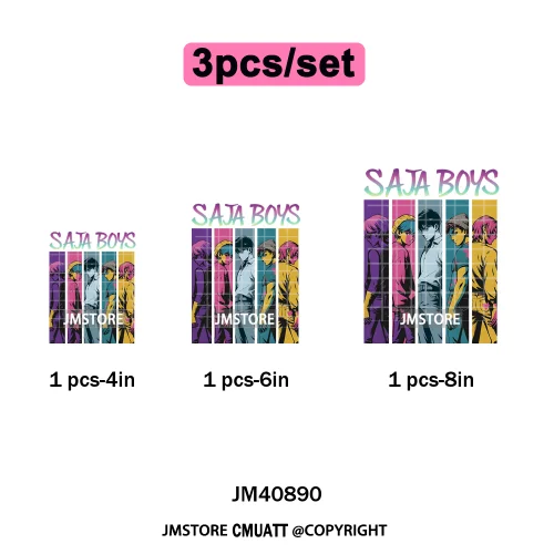 Kpop Movie Style Soda Pop Demon Inspired Movie Girl Dinner Iron on DTF Washable Transfers Stickers Ready to Press for Hoodies