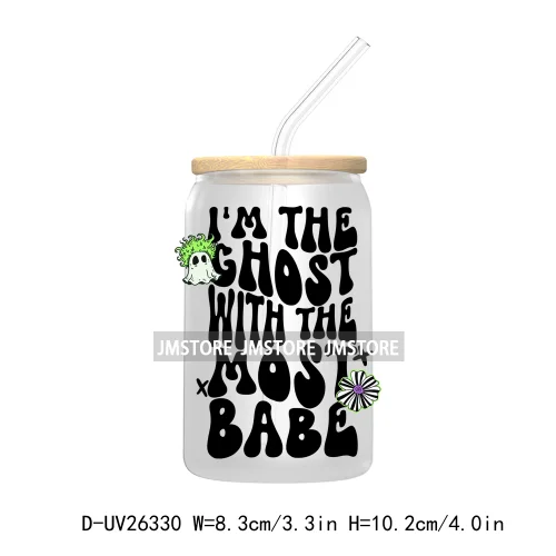 Horror Halloween Scream Ghostface UV DTF Transfer Stickers Decals For Libbey Cold Cups Mugs Durable Waterproof Custom Logo Label