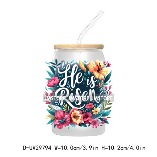 Retro Christian Religious Quotes UV DTF Transfer Stickers Decals For Libbey Cold Cups Mugs Tumbler High Quality God Jesus Faith