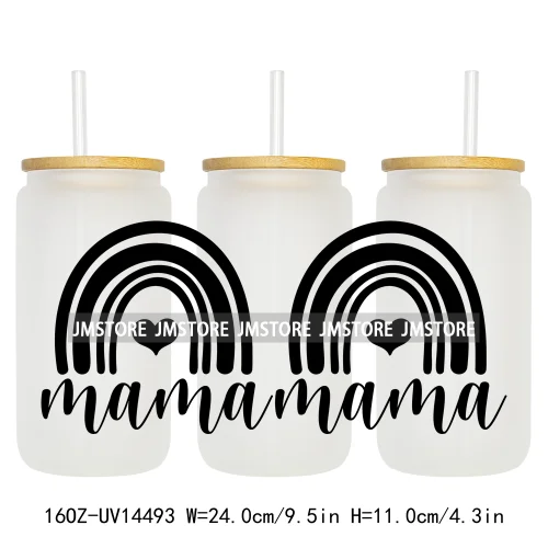 Girl Boy Mom Funny Quotes UV DTF Stickers Ready to Transfer Cup Wrap Custom Labels DIY Craft For Libbey Can Glass Tumblers Mugs