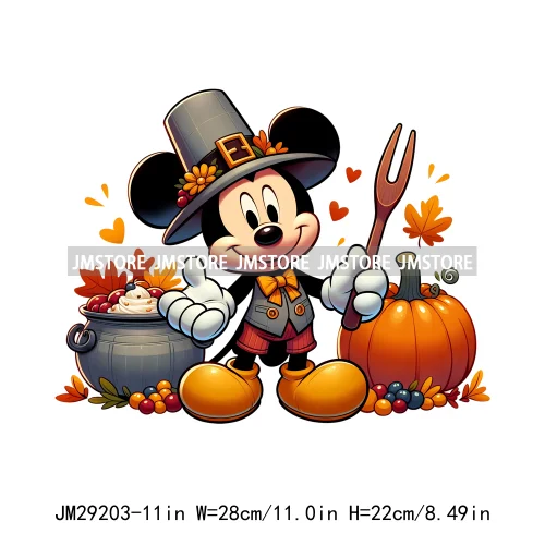 Cartoon Halloween Scary Cute Horror Characters Pumpkin Fall Vibes DTF Iron On Transfers Stickers Ready To Press For Clothing