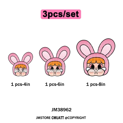 Cute Cry Tears Sad Girls Cartoon Dolls Love Designs Iron on DTF Washable Heat Transfers Stickers Ready to Press for Clothes Bags