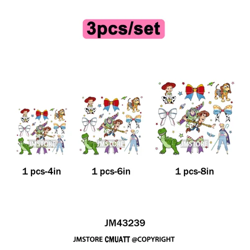 Trendy Girls Mirror Coquette Cartoon Friends Character Trip Holiday Iron on DTF Transfer Stickers Ready to Press for Sweatshirts