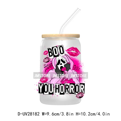 Spooky Ghost Boo Halloween Tis The Season UV DTF Transfer Stickers Decals For Libbey Cold Cup Mugs Tumbler Waterproof Book Ghoul