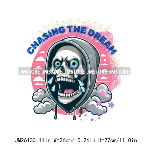 Colorful Coffee Skull Mom Life Boujee Sarcastic Good Moms Say Bad Words DTF Iron On Transfer Stickers Ready To Press For Clothes