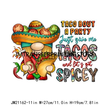 Viva Mexico Cinco De Drinko Logos Mama Cita Cowhide Western Spicy Taco Bout Party Iron On DTF Transfer Stickers For Sweatshirt