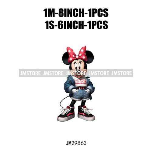 Fashion Cartoon Streetwear Girl Friends Characters Washable Printing Iron On DTF Transfers Stickers Ready To Press For Clothes