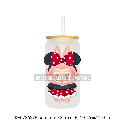 Funny Cartoon Monster Doll In Costume UV Sticker Decals For Libbey Cold Cups Mugs Tumbler Transfer Stickers Waterproof Prints