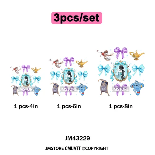 Trendy Girls Mirror Coquette Cartoon Friends Character Trip Holiday Iron on DTF Transfer Stickers Ready to Press for Sweatshirts