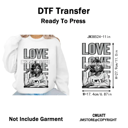 Pray Jesus Faith Trust Black Woman Religious Blessed Thermal Designs Iron on DTF Transfers Stickers Ready to Press for Clothes