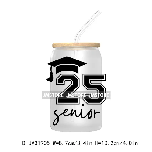 Class Of 2025 Graduation High School Senior UV DTF Transfer Stickers Decals For Libbey Cold Cups Mugs Tumbler Waterproof Labels