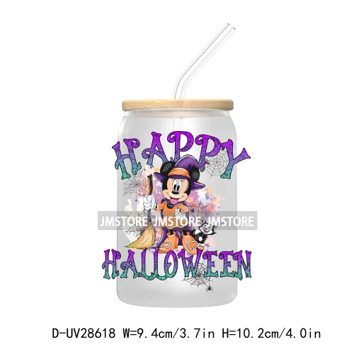 Cartoon Halloween Trick Or Treat UV DTF Transfer Stickers Decals For Libbey Cold Cups Mug Tumbler High Quality Label Hocus Pocus