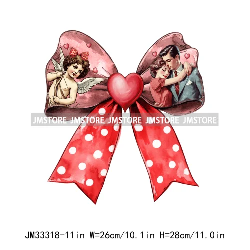 Hello Valentine Christian Jesus Love Floral Coquette Cupid XOXO Iron On DTF Transfer Stickers Ready To Press For Hoodies Bags