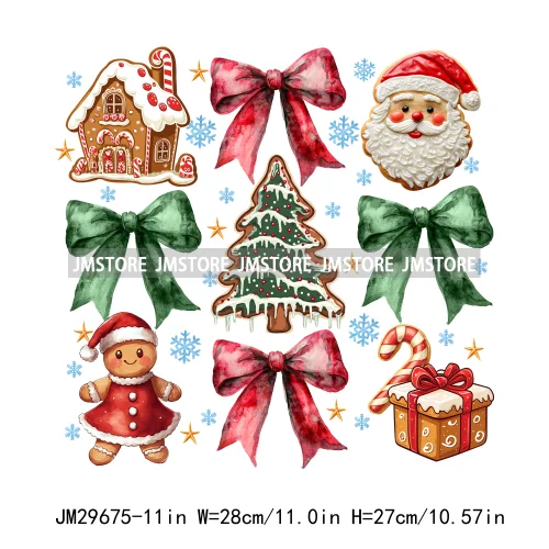 New Christmas Santa Social Club Coquette Western Boots Jolly Holiday Season Logos Iron On DTF Heat Transfer Stickers For Hoodies