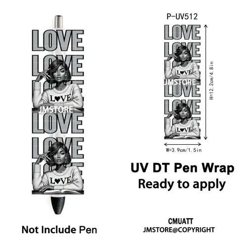 Black Girl Praying Afro Women Faith UV DTF Pen Wraps Ready To Apply Transfer Sticker Print Waterproof High Quality UV DTF Decal