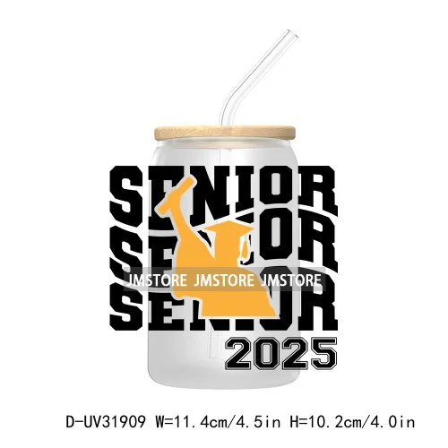 Class Of 2025 Graduation High School Senior UV DTF Transfer Stickers Decals For Libbey Cold Cups Mugs Tumbler Waterproof Labels