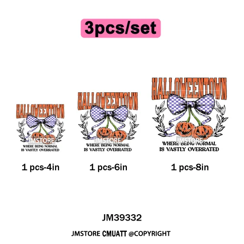 Ghost Spooky Mama Season Trick or Treat Coquette Bow Halloween Iron on DTF Washable Transfer Sticker Ready to Press for Clothing