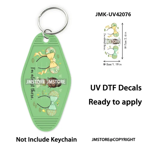 Coquette Bow Magical Mouse Cartoon UV DTF Motel Keychain Decal Ready To Ship Durable Transfer Stickers Prints For Hotel Keychain
