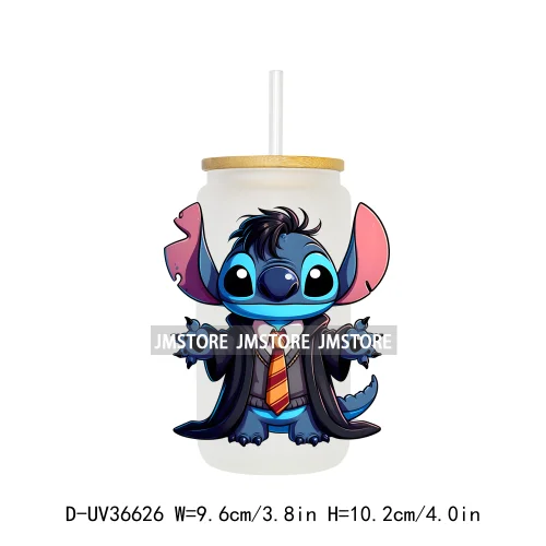 Magic Cartoon Wizard School UV DTF Transfer Stickers Decals Ready To Apply Waterproof For 16OZ Libbey Glass Can Cups Tumbler