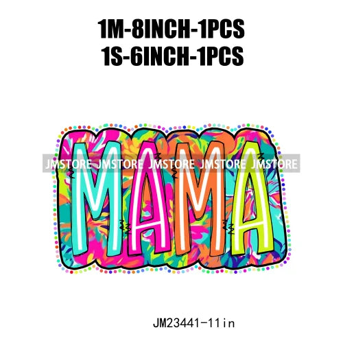 Tropical Summer Mama Nana Auntie Sister Floral Mom Iron On Spanish Busy Doing Mama Stuff DTF Transfer Stickers For T-shirts