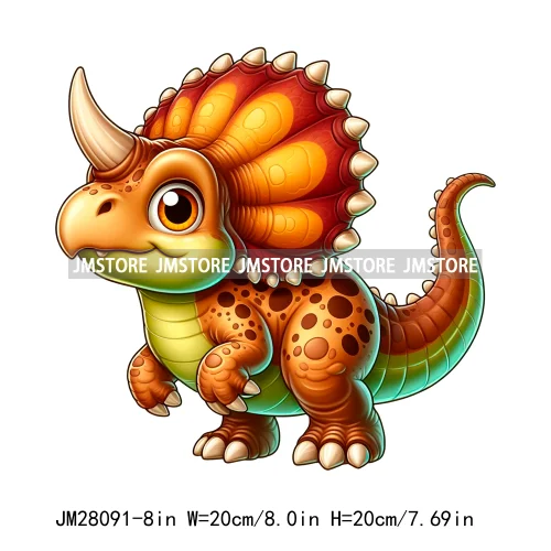 Funny Diy Dinosaur Cute Dino Nursery Animal DTF Iron On Transfers Stickers Ready To Press For T-shirts Bags