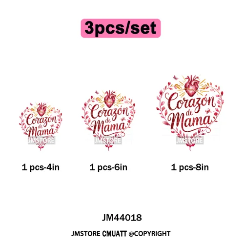 Latina Mom Mexican Virgen de Guadalupe Flower Mother's Day Iron on DTF Heat Transfers Stickers Ready to Press for T-shirts Bags