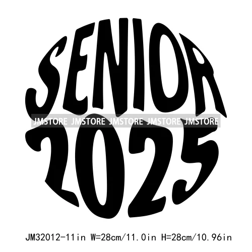 Twenty 25 Graduate Senior 2025 College Graduation Season Iron On DTF Heat Transfer Stickers Ready To Press For Clothes Bags