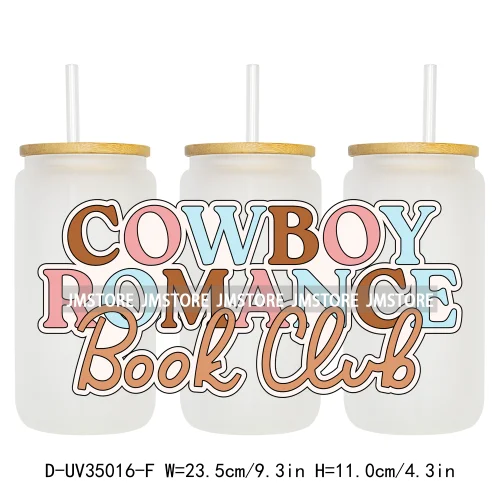 Fantasy Bookish Lover Reading 16OZ UV DTF Cup Wraps Ready To Apply Waterproof Transfer Stickers For Libbey Glass Can Tumbler