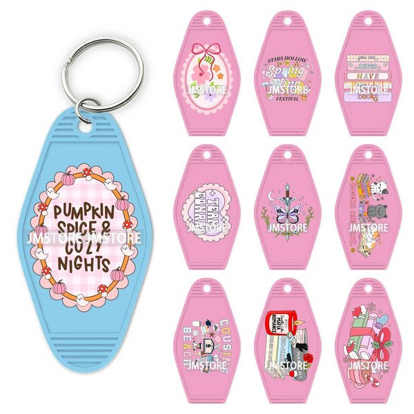 Season Reading Bookish Affirmation UV DTF Motel Keychain Decal Ready To Ship Custom Transfer Stickers Prints For Hotel Keychain