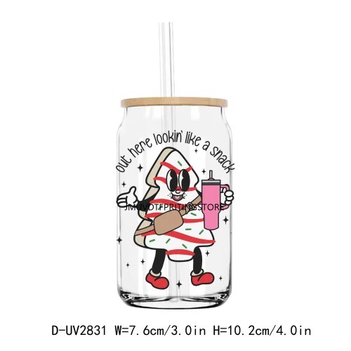 Ghost Dead Inside But It’s Christmas Boojee UV DTF Transfers Stickers Decals For Libbey Cold Cups Mugs Tumbler Waterproof DIY