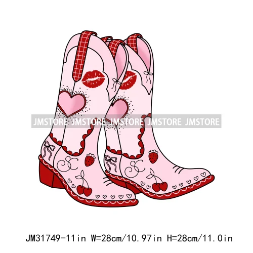 Funny Worthy Flowers Mental Health Positive Motivational Quotes Cowgirl Boots DTF Designs Iron On Transfer Stickers For T-shirts