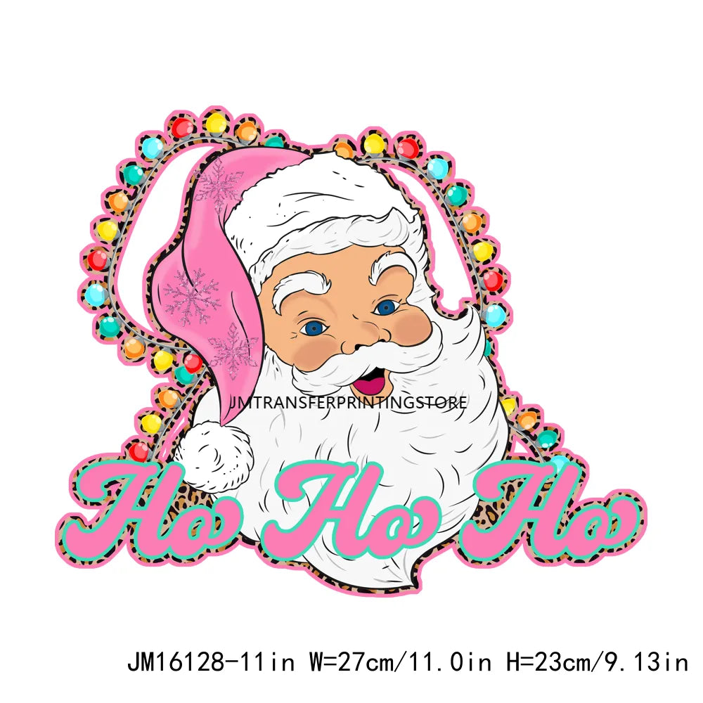 Ho Santa Jolly Moms Club Patch Christmas Calories Don't Count Logo Feelin' Festive On Petty List Transfer Sticker For Clothes