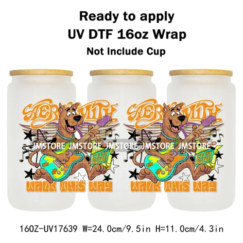 Scare Bears Halloween Horror Villain UV DTF Cup Wrap Ready To Apply Transfer Stickers Waterproof For Libbey Glass Can 16OZ Wraps