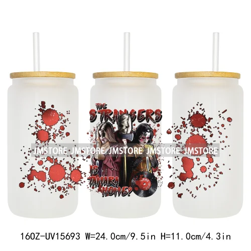 Hot Ghoul Summer Spooky Halloween 16OZ UV DTF Cup Wraps Ready To Apply Waterproof Transfer Stickers For Libbey Glass Can Tumbler