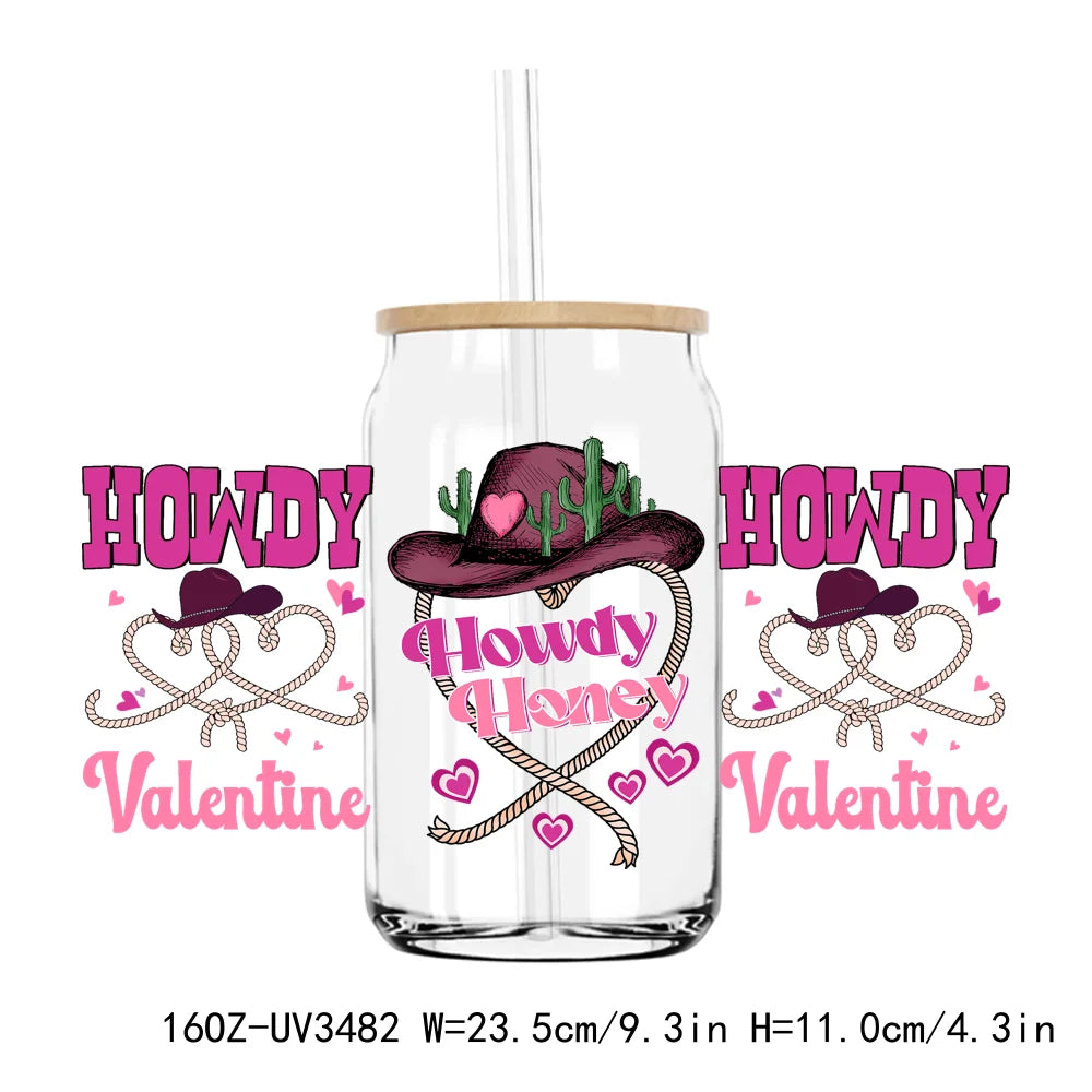 Love Jesus Valentine's Day 16OZ UV DTF Cup Wrap Transfers Stickers Mama Custom Label DIY Waterproof Logo For Libbey Glass Can