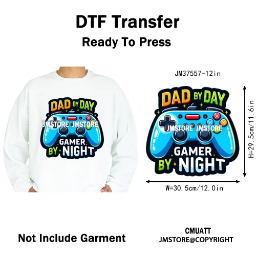 12in Street Heat Urban Chill Streetwear Man Hip Hop Animal Iron on DTF Thermal Transfer Stickers Ready to Press for Clothes Bags