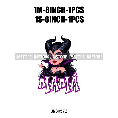 Halloween Spooky Horror Cartoon Mama Character Printing Iron On DTF Transfers Stickers Ready To Press For Sweatshirts