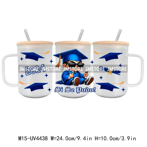 Class Of 2024 UV DTF Sticker For 15OZ Mug Libbey Glass Cup Can Wrap Transfer Stickers Custom Labels DIY Logo Cartoon Graduation