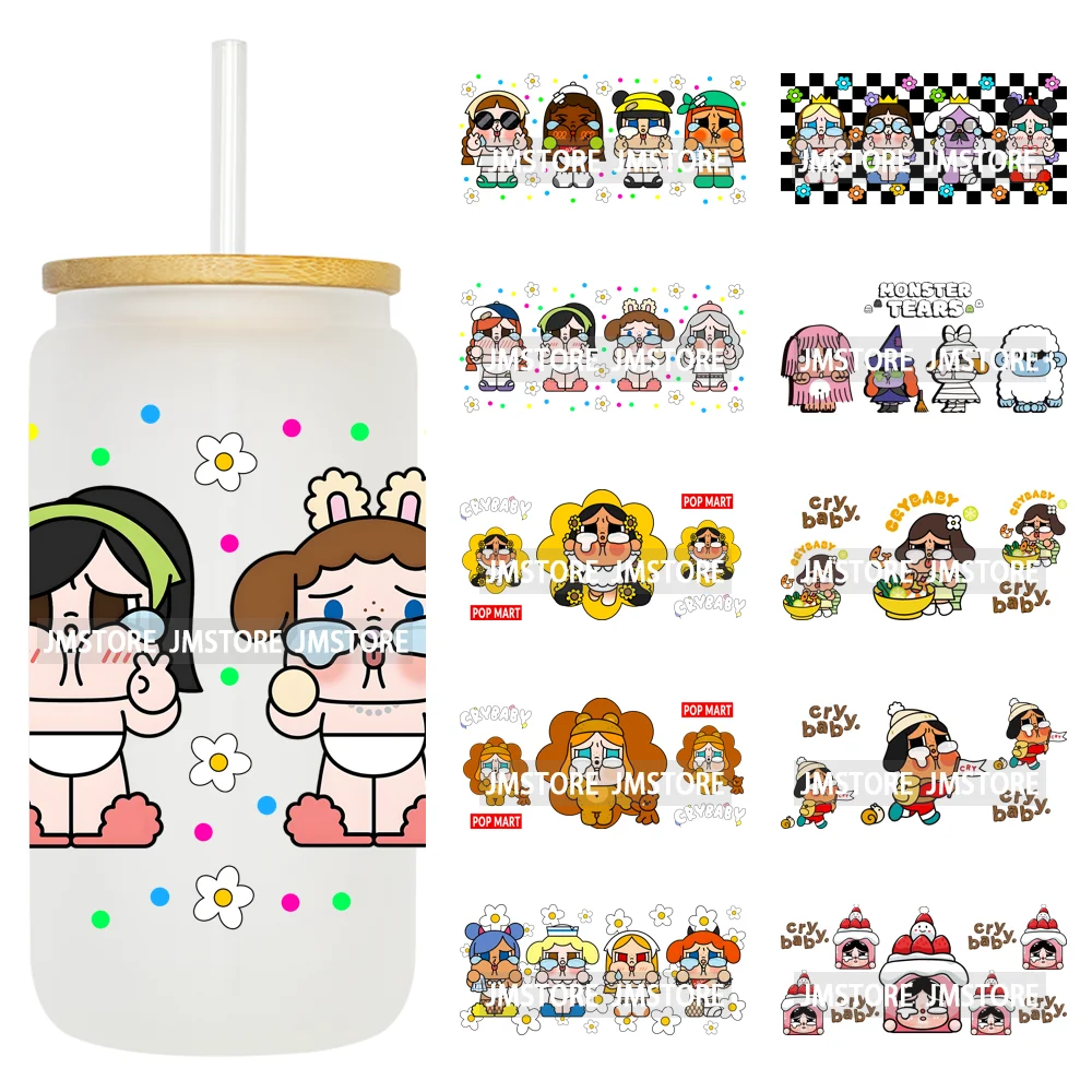 Cartoon Baby Monsters Cry UV DTF Stickers Ready To Transfer Cup Wrap Custom Labels DIY Craft For Libbey Can Glass Tumblers Mugs