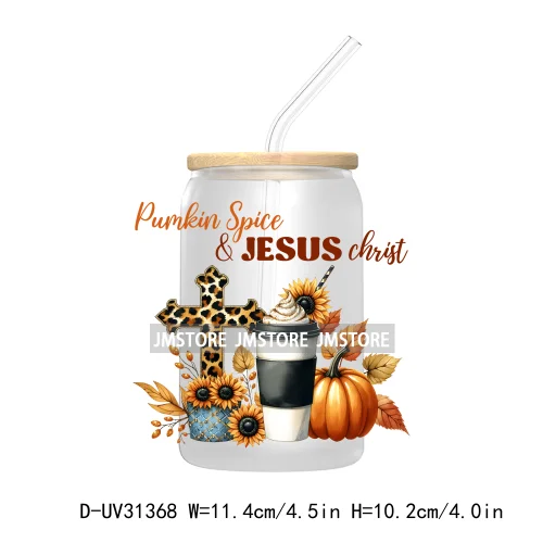 God Jesus Psalm Religious Faith Motivational Quotes UV DTF Transfer Stickers Decals For Libbey Cold Cups Mugs Tumbler Waterproof