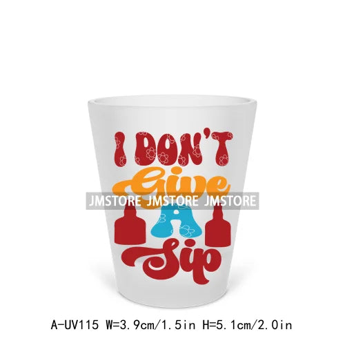 Save Water Drink Beer Alcohol Short Glass Cups UV DTF Sticker For Beer Mugs Decals Transfers Stickers Waterproof DIY Craft