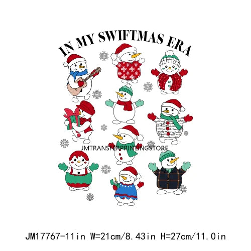 In My Swiftmas Era DTF Decals Don't Get Your Tinsel In A Tangle Merry Christmas Heat Transfer Sticker Ready To Press For Clothes