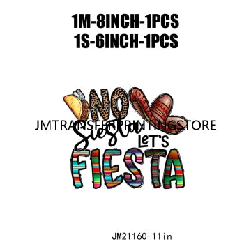 Viva Mexico Cinco De Drinko Logos Mama Cita Cowhide Western Spicy Taco Bout Party Iron On DTF Transfer Stickers For Sweatshirt