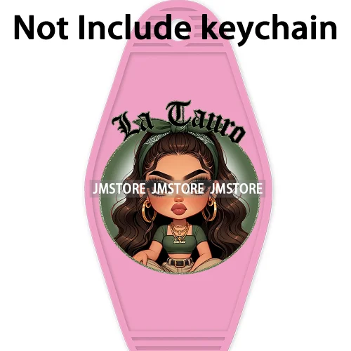 Chicana Chola Chibi Style Latina Zodiac High Quality Durable WaterProof UV DTF Stickers For Motel Hotel Keychain Lady Women