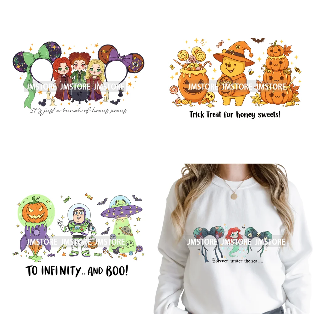 Movie Cartoon Character Coquette Kids Love Girly Halloween Iron on DTF Washable Transfers Stickers Ready to Press for Clothing