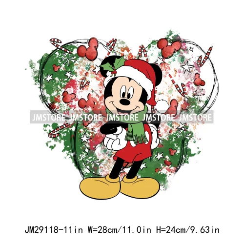 Cartoon Animal Character Merry Christmas Holiday Season Iron On DTF Transfer Stickers Logos Ready To Press For Hoodies